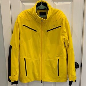 Men's KJUS Yellow Ski Jacket with Black Accents, 2XL NWOT